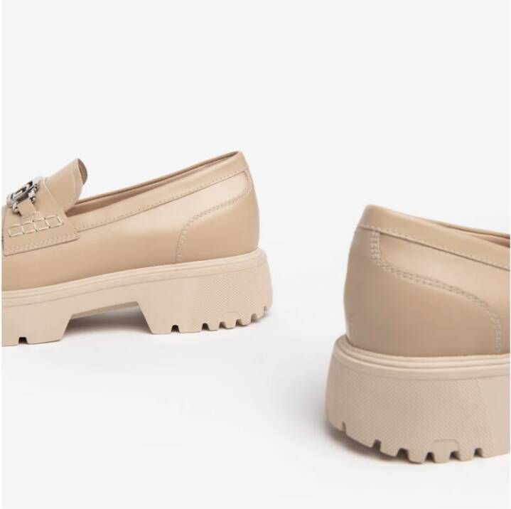 Nerogiardini Linnen loafers Beige Dames