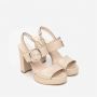 Nerogiardini Leren Hoge Hakken met Gesp Sluiting Beige Dames - Thumbnail 15
