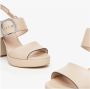Nerogiardini Leren Hoge Hakken met Gesp Sluiting Beige Dames - Thumbnail 16