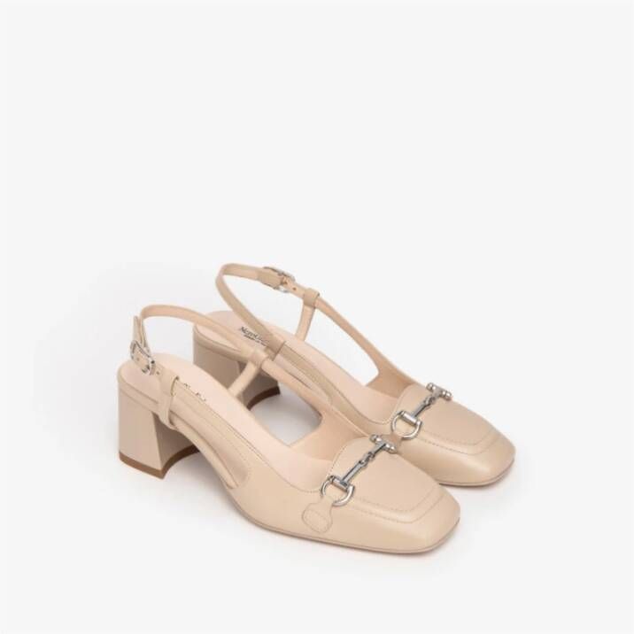 Nerogiardini Linnen Slingback met Klem Beige Dames