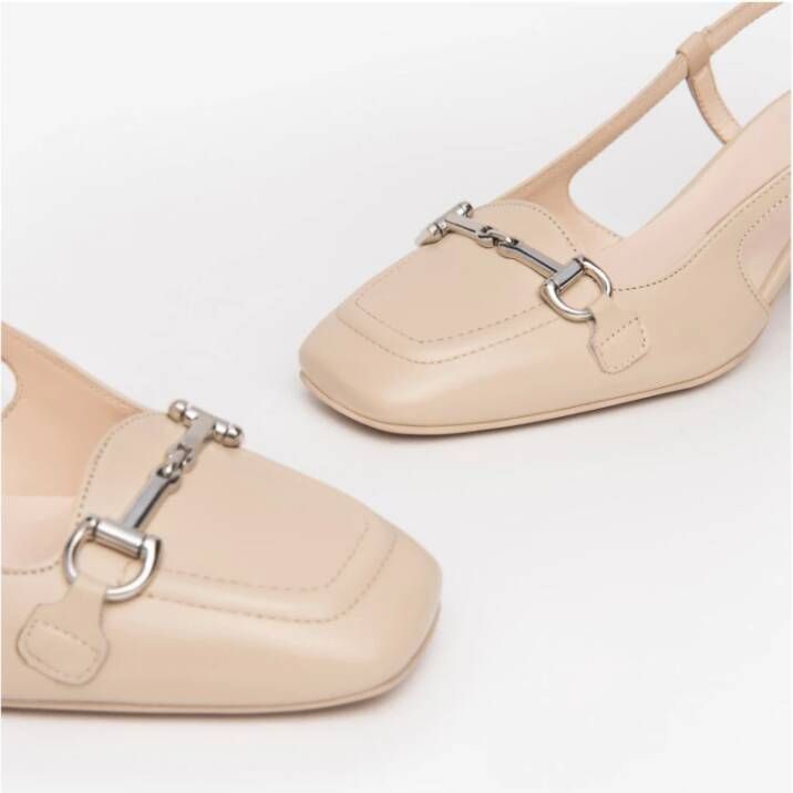 Nerogiardini Linnen Slingback met Klem Beige Dames