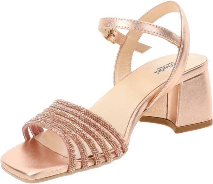 Nerogiardini Luxe Strass Sandalen voor speciale gelegenheden Beige Dames