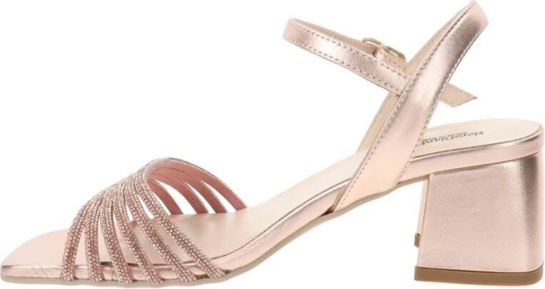 Nerogiardini Luxe Strass Sandalen voor speciale gelegenheden Beige Dames