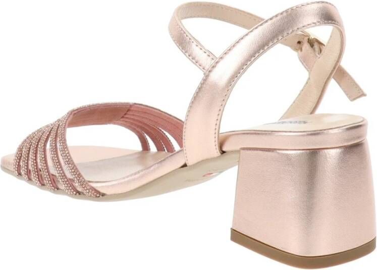 Nerogiardini Luxe Strass Sandalen voor speciale gelegenheden Beige Dames