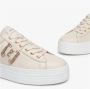 Nero Giardini 409967 Lage sneakers Leren Sneaker Dames Beige - Thumbnail 4