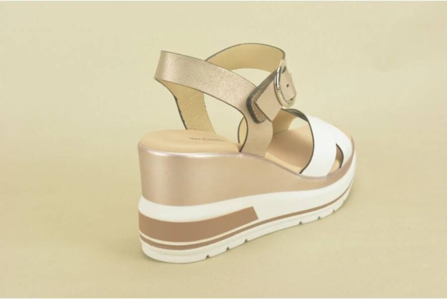 Nerogiardini Stijlvolle Nacre Sand SpieZ Sneakers White Dames