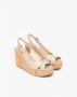 Nerogiardini Nappa Pandora Linnen Stijlvolle Sandalen Beige Dames - Thumbnail 2