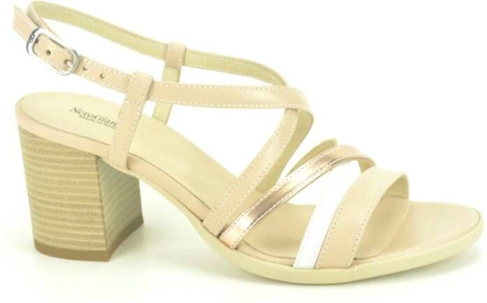 Nerogiardini Nude combi bandjes Sand DH 5cm Beige Dames