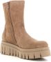 Nerogiardini Platform Dames Enkellaarzen Zwart Beige Dames - Thumbnail 8