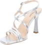 Nerogiardini Zilveren Hoge Hak Sandalen Gray Dames - Thumbnail 8