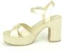 Nerogiardini Raffia Sandaal met Gouden Details - Thumbnail 2
