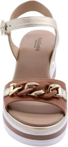 Nerogiardini Stijlvolle Sleehak Sandalen Brown Dames