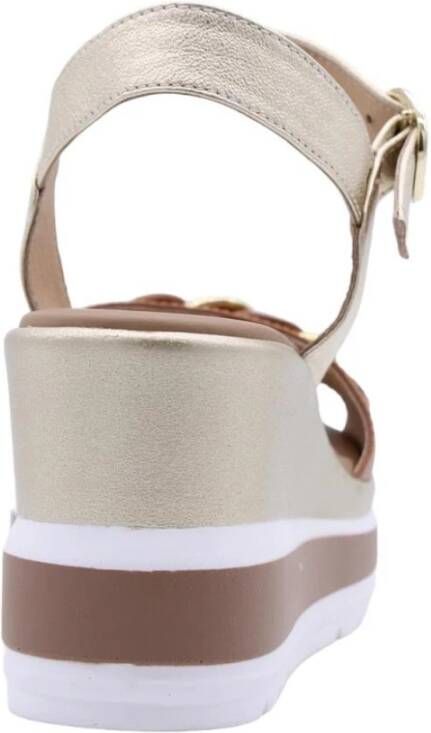 Nerogiardini Stijlvolle Sleehak Sandalen Brown Dames