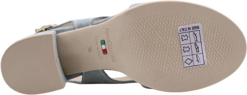Nerogiardini Hoge hak sandalen voor vrouwen Gray Dames