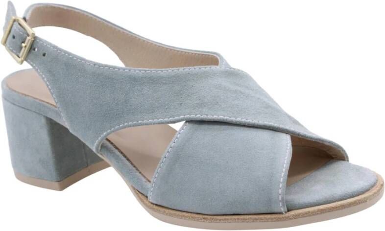 Nerogiardini Hoge hak sandalen voor vrouwen Gray Dames