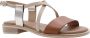 Nerogiardini Comfortabele Kameel Leren Sandaal Brown Dames - Thumbnail 6