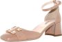 Nerogiardini Leren Hoge Hakken Elegante Stijl Beige Dames - Thumbnail 12