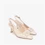 Nerogiardini Slingback Sandalen Latte Kleur Beige Dames - Thumbnail 2