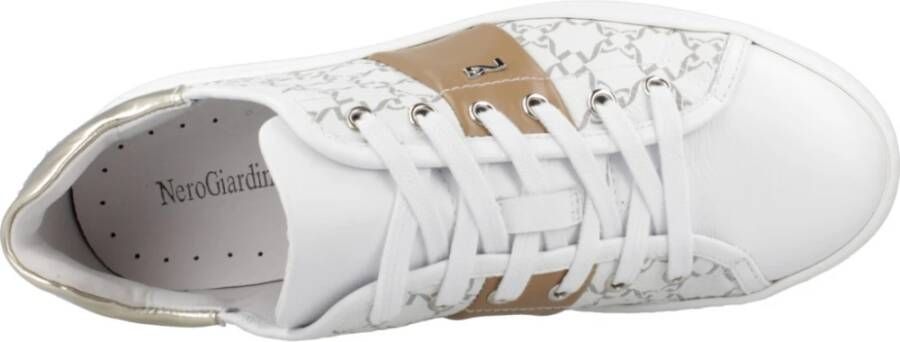 Nerogiardini Leren Dames Sneakers met Vetersluiting White Dames - Foto 7