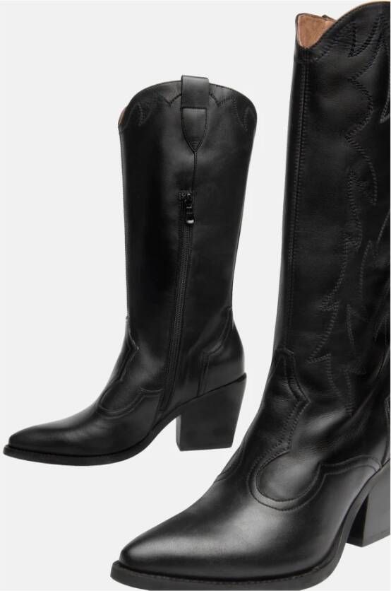 Nerogiardini Stijlvolle Cowboy Laarzen met Borduurwerk Black Dames