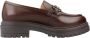 Nerogiardini Leren Mocassins met Metalen Klem Brown Dames - Thumbnail 21