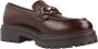 Nerogiardini Leren Mocassins met Metalen Klem Brown Dames - Thumbnail 22