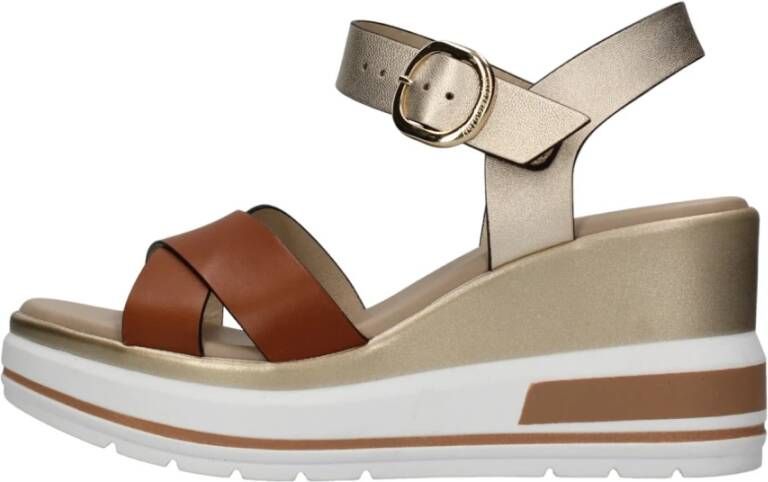Nerogiardini Stijlvolle Wedges voor Vrouwen Brown Dames