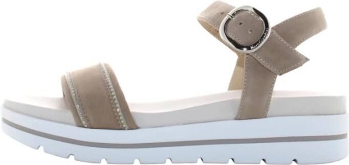Nerogiardini Stijlvolle zwarte sandalen voor vrouwen Gray Dames