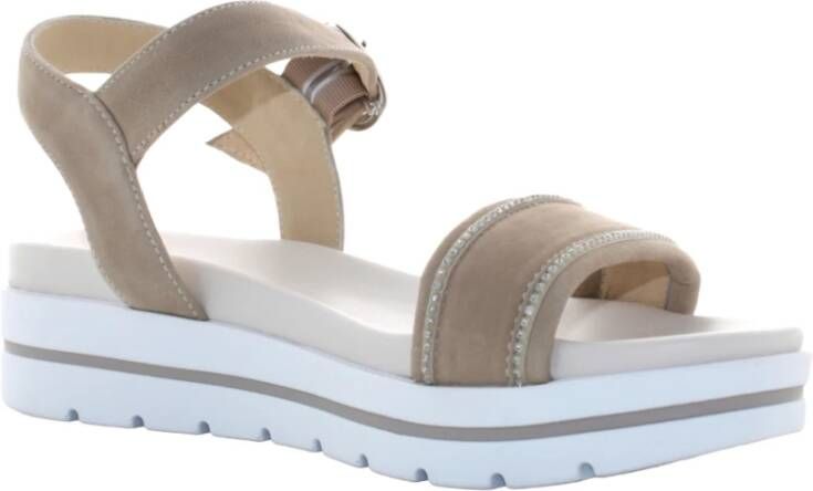 Nerogiardini Stijlvolle zwarte sandalen voor vrouwen Gray Dames