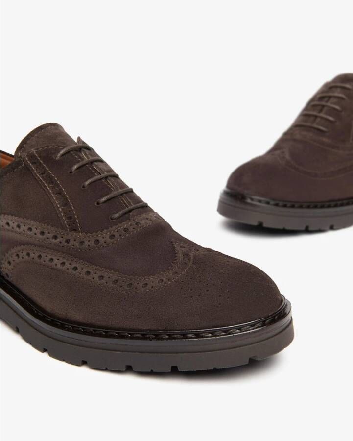 Nerogiardini Suède Oxford Schoenen Bruin Brown Heren