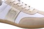 Nerogiardini Witte en beige leren sneakers met gouden metallic details - Thumbnail 4