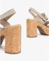 Nerogiardini Velour Marsala Sneakers Beige Dames - Thumbnail 4