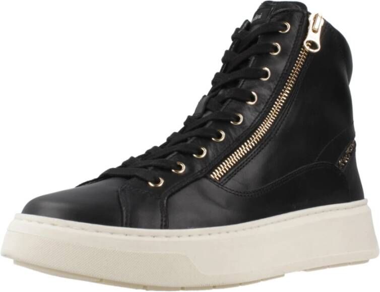 Nerogiardini Leren Dames Sneakers Stijlvol Casual Black Dames