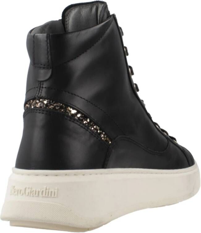 Nerogiardini Leren Dames Sneakers Stijlvol Casual Black Dames