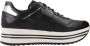 Nerogiardini Zwarte leren platform sneakers Black Dames - Thumbnail 9