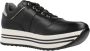 Nerogiardini Zwarte leren platform sneakers Black Dames - Thumbnail 10