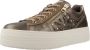 Nerogiardini Bruine Leren Sneakers Platform Rits Sluiting Brown Dames - Thumbnail 18