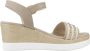 Nerogiardini Wig Sandalen voor Vrouwen Beige Dames - Thumbnail 14