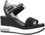 Nero Giardini 307753 Sandalen Met Sleehak Dames Zwart - Thumbnail 9