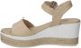 Nero Giardini 410650 Sandalen Met Sleehak Dames Beige - Thumbnail 7