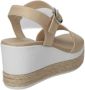 Nero Giardini 410650 Sandalen Met Sleehak Dames Beige - Thumbnail 9