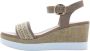 Nerogiardini Wig Sandalen voor Vrouwen Beige Dames - Thumbnail 3