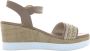 Nerogiardini Wig Sandalen voor Vrouwen Beige Dames - Thumbnail 4