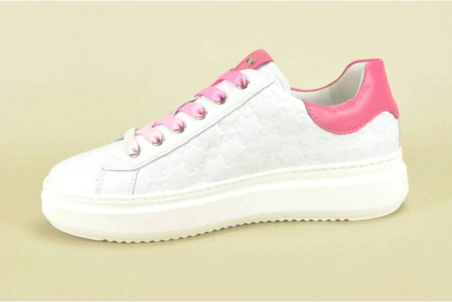 Nerogiardini Wit + Fuchsia Sneaker White Dames
