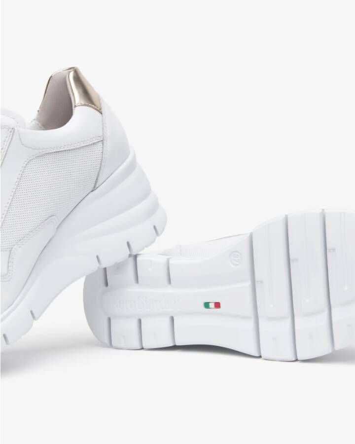 Nerogiardini Witte hardloopsneakers met Zeppa