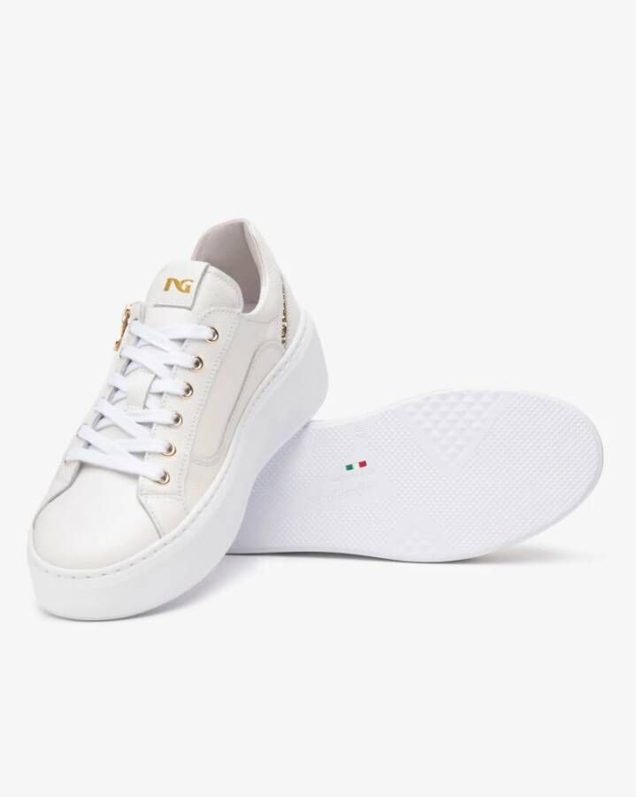 Nerogiardini Witte hoge zool sneakers