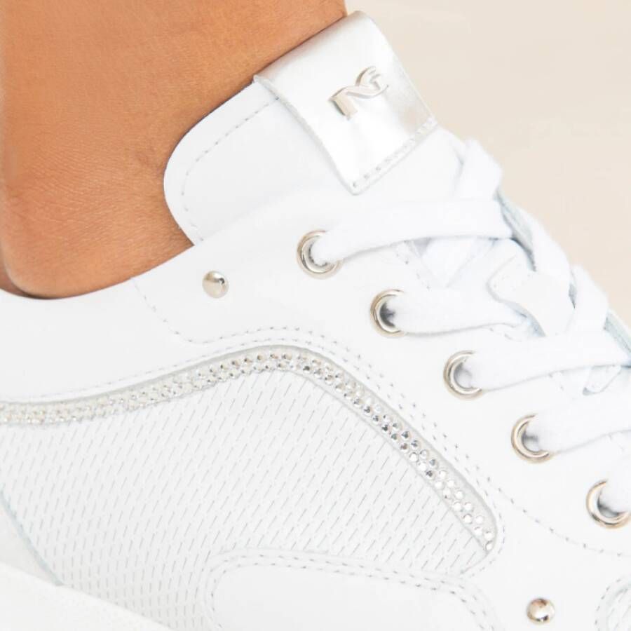 Nerogiardini Witte Leren Dames Sneakers White Dames