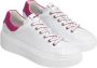 Nerogiardini Witte Leren Sneakers met Fuchsia Inzet White Dames - Thumbnail 2