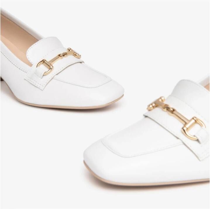 Nerogiardini Witte Mocassin met Klem White Dames