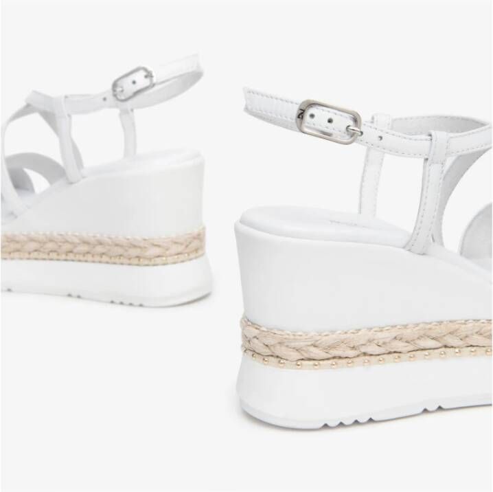 Nerogiardini Witte sleehak sandaal White Dames